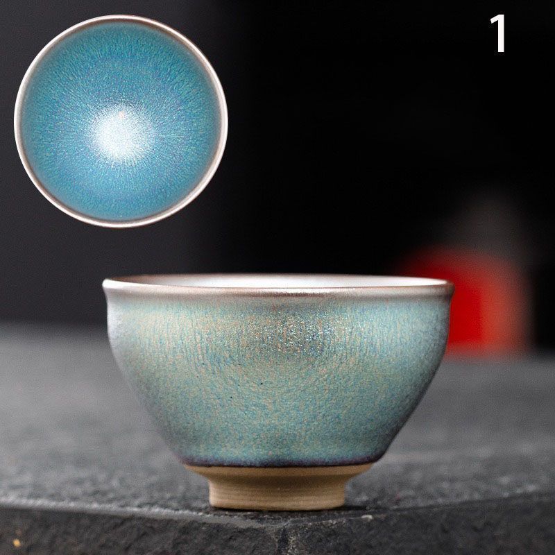 炭化窯変茶碗 窯変天目茶碗 曜変天目茶碗 茶道具 抹茶茶碗