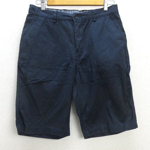 ビームスボーイ　ハーフパンツ　ネイビー G□ビームス/BEAMS BMING コットンハーフパンツ【L】紺/men's/19【中古
