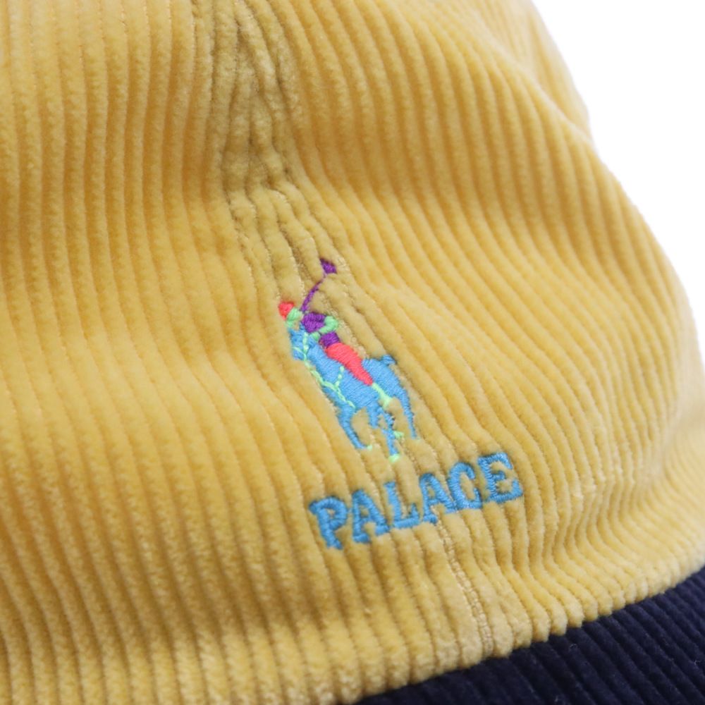 Palace Skateboards (パレススケートボーズ) 18AW ×POLO RALPH LAUREN CORDUROY CLASSIC POLO CAP ポロラルフローレン コーデュロイクラシックポロキャップ イエロー/ブラック