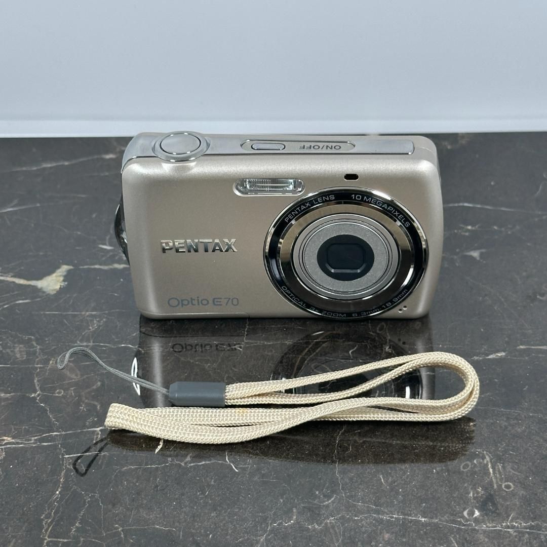 美品】PENTAX optio E70 単3電池駆動 コンデジ デジカメ 動作