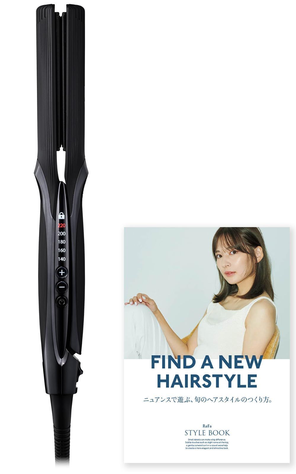 リファ ストレートアイロン プロ ReFa STRAIGHT IRON PRO（ブラック） ヘアアレンジガイドブック付き
