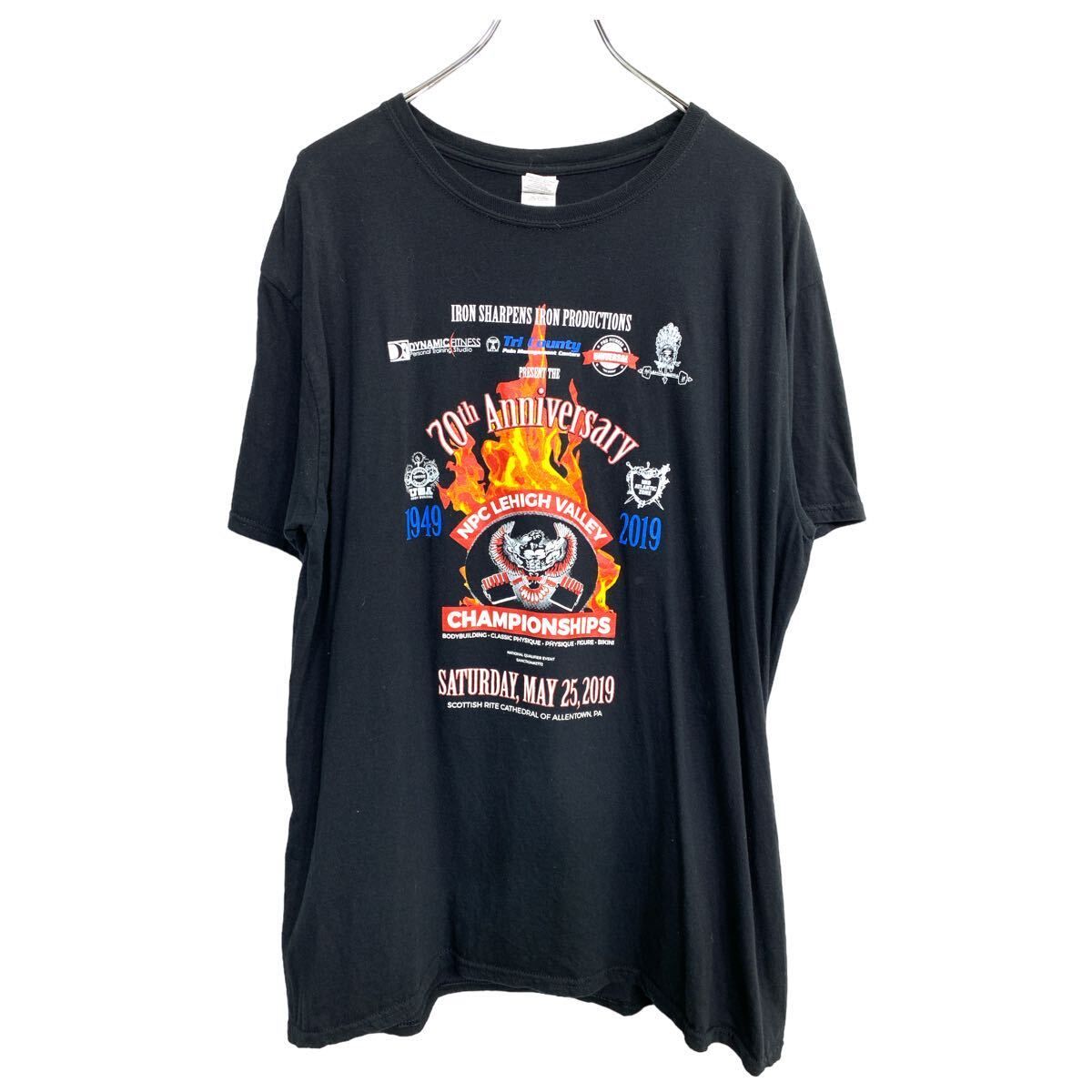 GILDN プリント Tシャツ XL ブラック レッド ギルダン バンド ライブグッズ ビッグサイズ 卸 アメリカ仕入 a508-5120