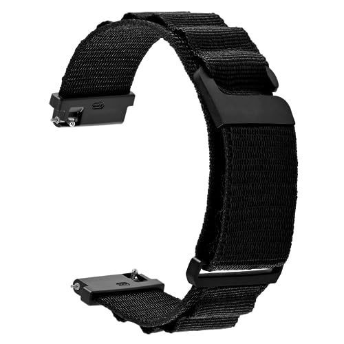 ブラック/黒色尾錠_18mm [WOCCI] 18mm 時計バンド スポーティーナイロン 時計ベルト スマートウォッチ交換用バンド ブラック