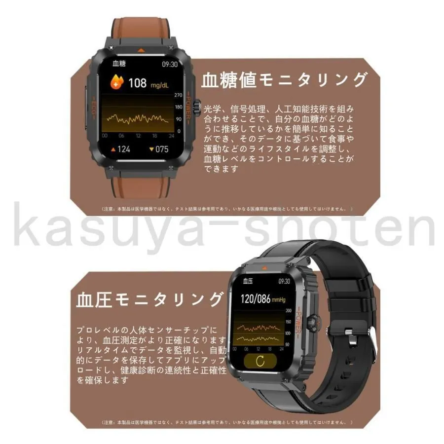 スマートウォッチ 即納 日本製 センサー 通話機能 血糖値 心電図 血[40l0 スマートウォッチ 日本製センサー 血糖値 通話+心電図ECG+PPG