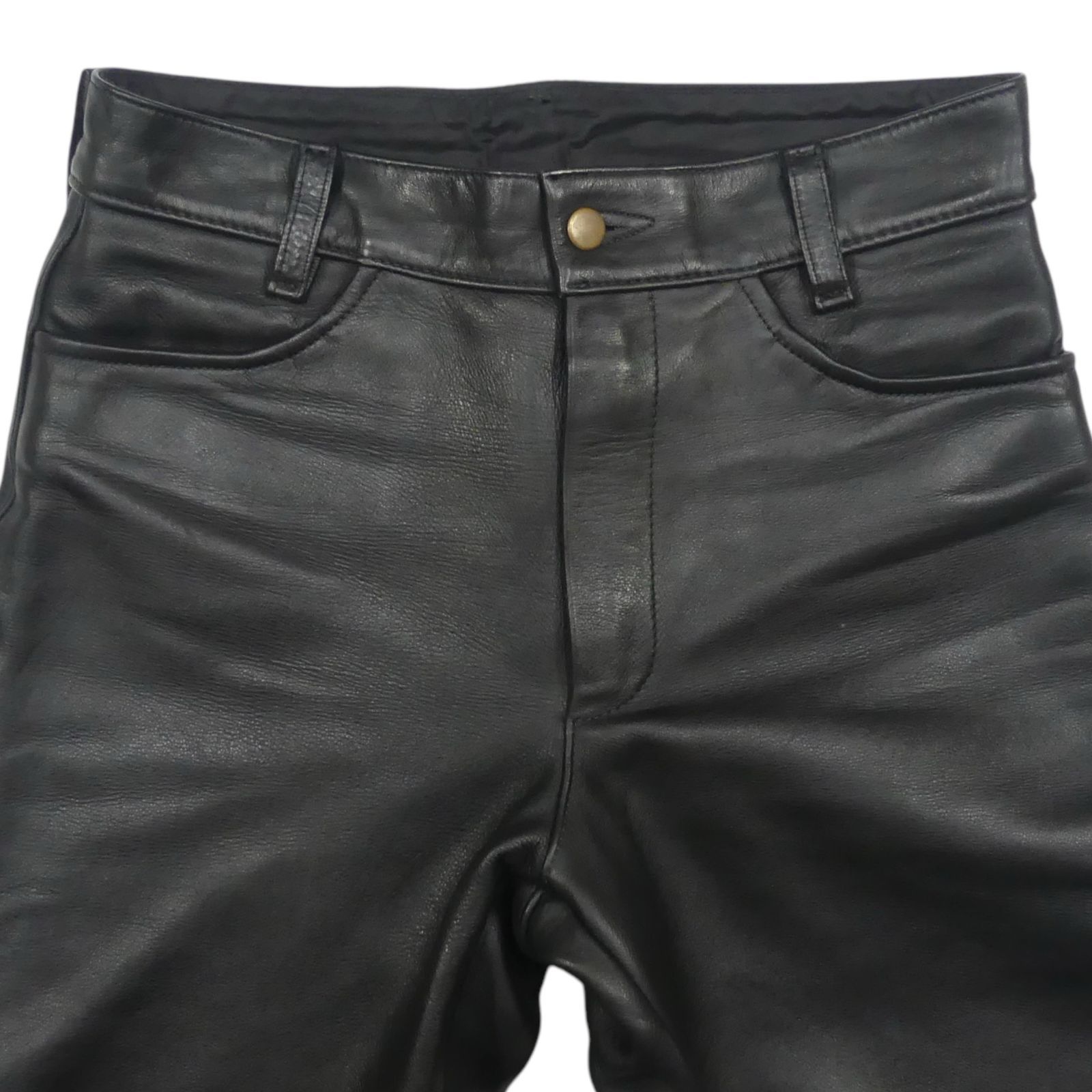 VANSON バンソン レザーパンツ W33 本革 メンズ 黒 革パンツ 本皮