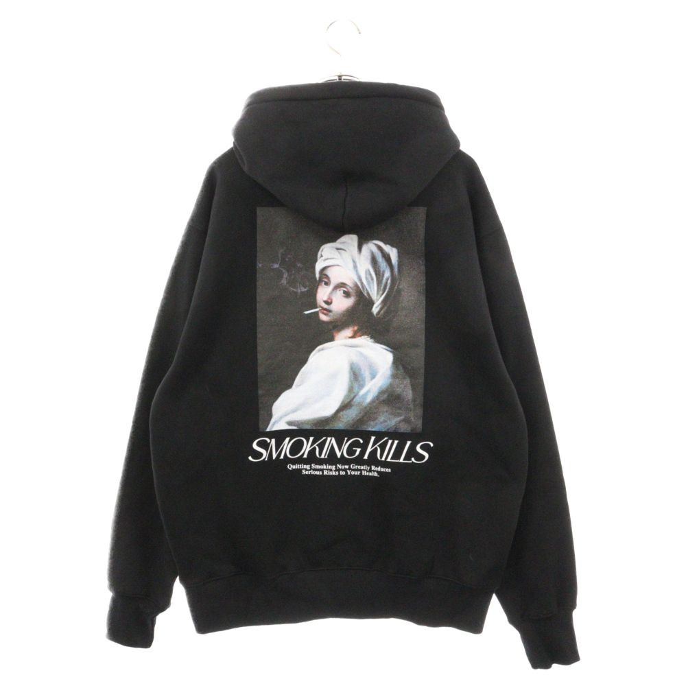 FR2 (エフアールツー) Smoking Art Hoodie FRC2537 ロゴ刺繍 プルオーバーパーカー フーディ ブラック - メルカリ