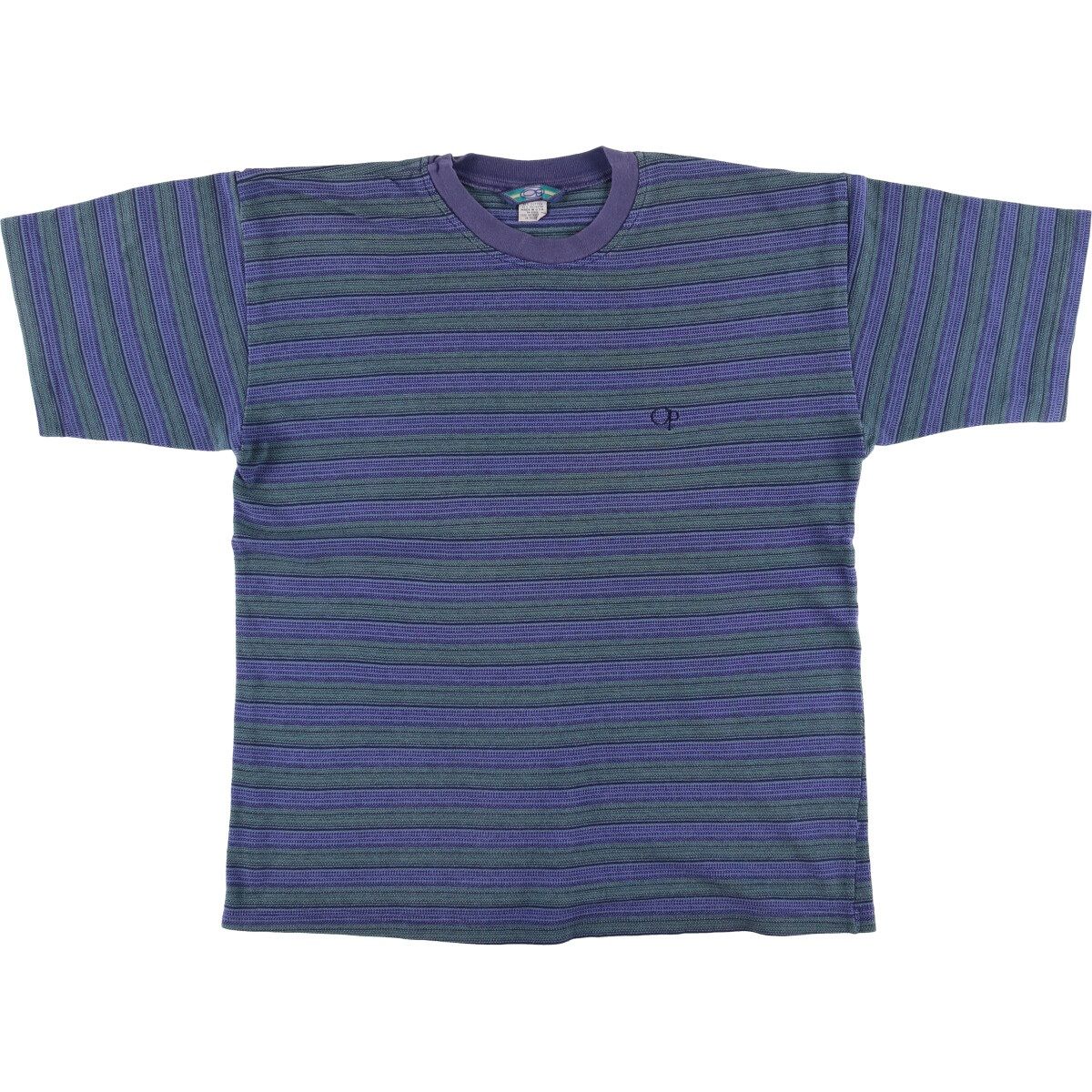 古着 オーシャンパシフィック Ocean pacific マルチボーダー サーフ スケートTシャツ メンズL相当|eaa542117