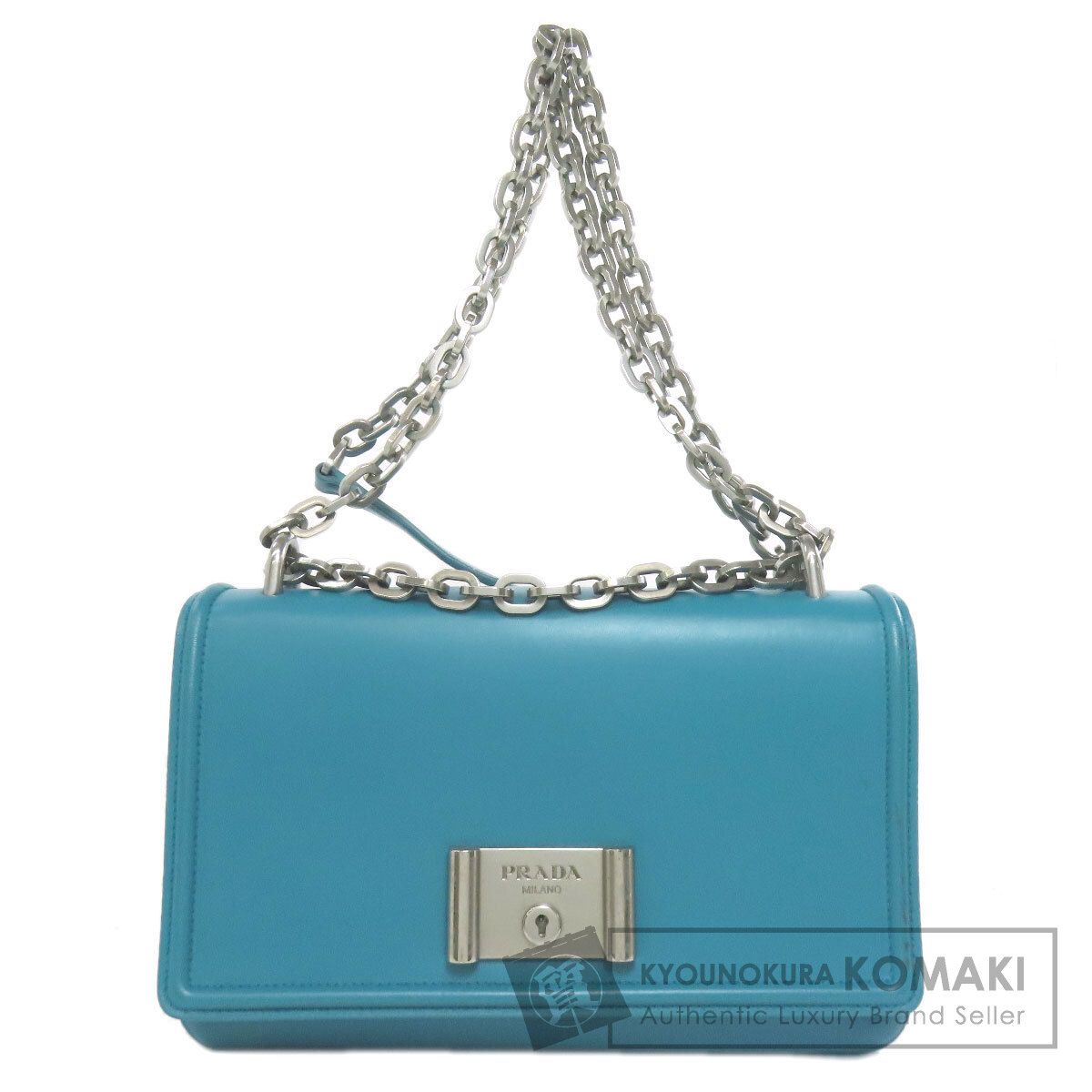 PRADA プラダ チェーンショルダー ショルダーバッグ レザー レディース