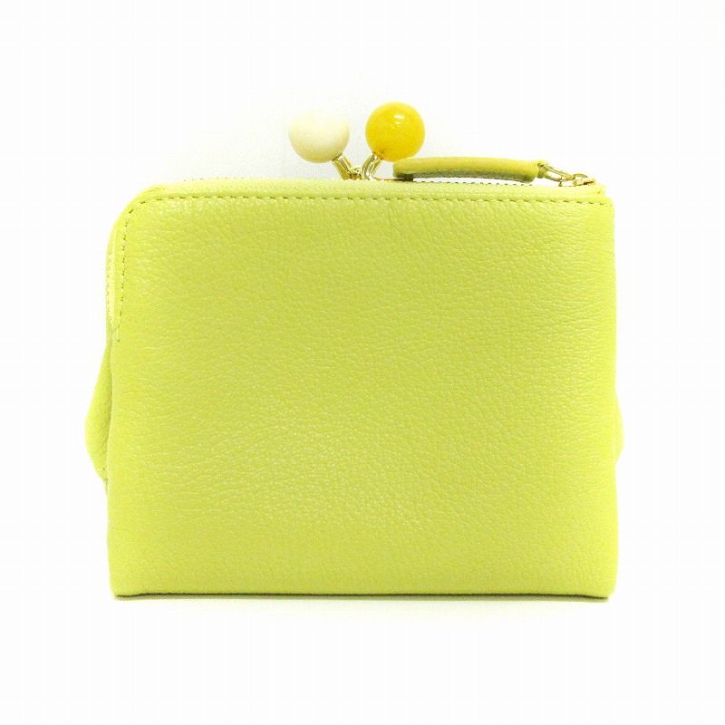 虎屋ういろ × perche ペルケ × ear コラボ がま口 折り財布 黄色