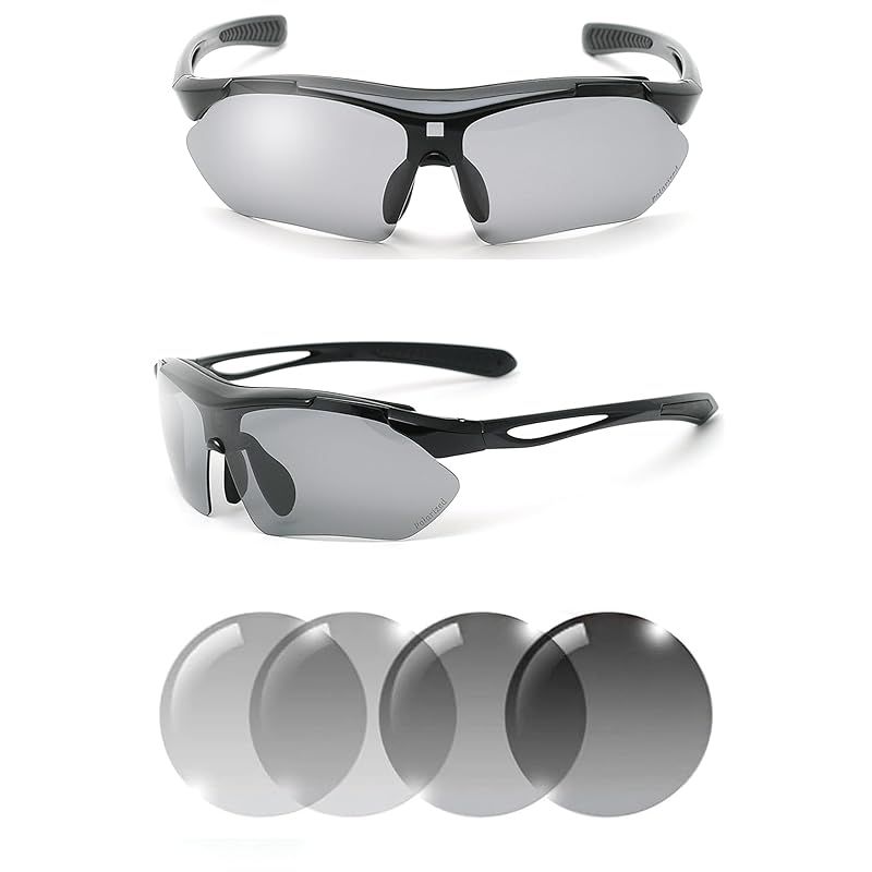 エーフィット] 調光サングラス メンズ 偏光調光サングラス 偏光