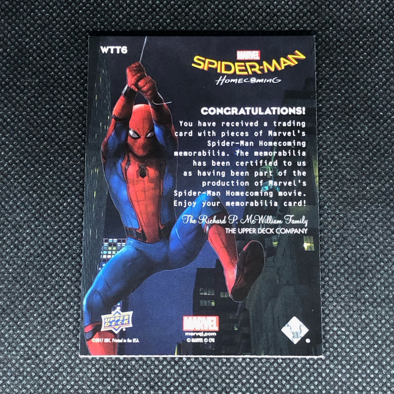 スパイダーマン ホームカミング 衣装カード Marvel WTT6 - メルカリShops