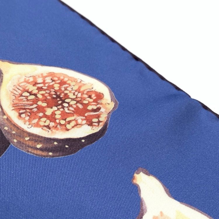 FERRAGAMO フェラガモ スカーフ 新ロゴ フィグ いちじく ブルー