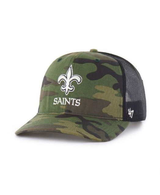 送料無料 47ブランド メンズ 帽子 アクセサリー Men s Camo New Orleans Saints Trucker Adjustable Hat Camo