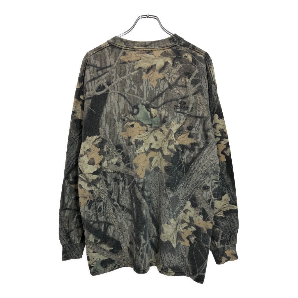 00年代 JERZEES リアルツリーカモ 長袖Tシャツ アウトドア マルチ