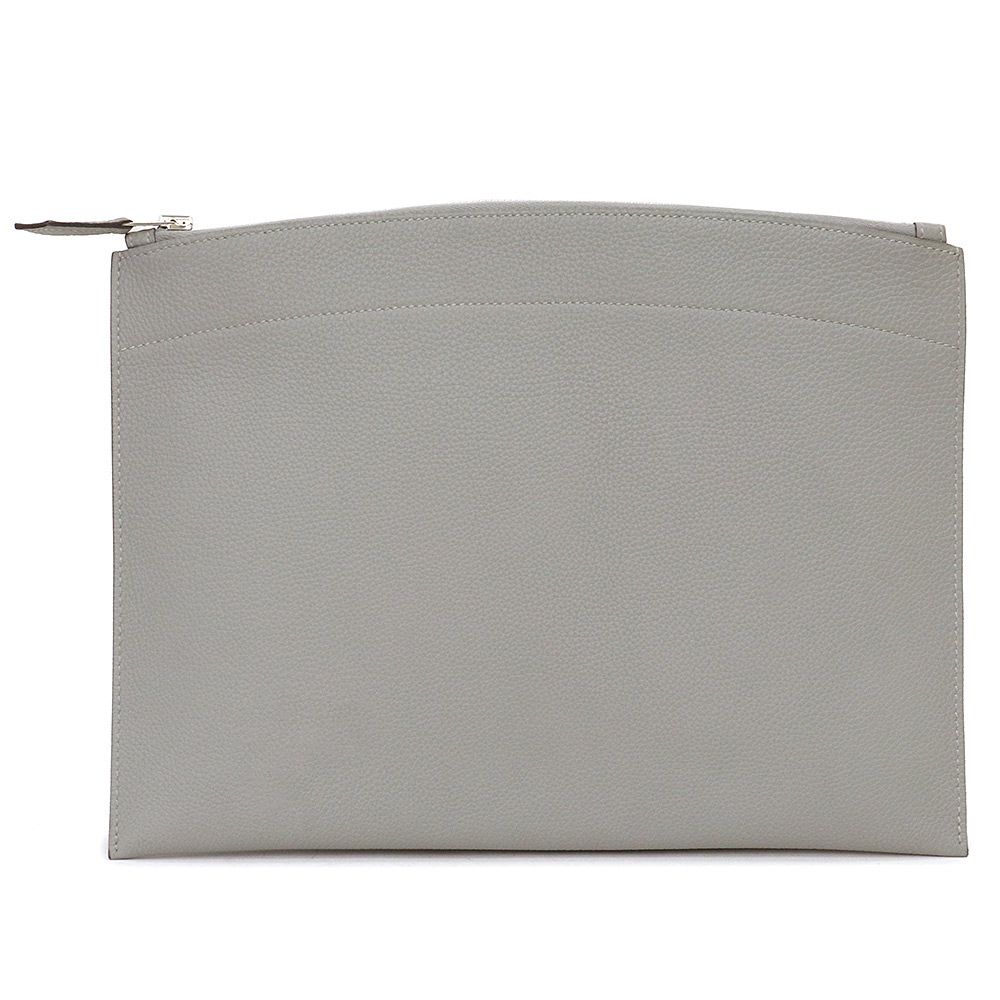 エルメス ポシェット バザール MM クラッチバッグ トゴ レザー Gris mouette グリムエット グレー シルバー金具 X刻印 HERMES（未使用  展示品） - メルカリ