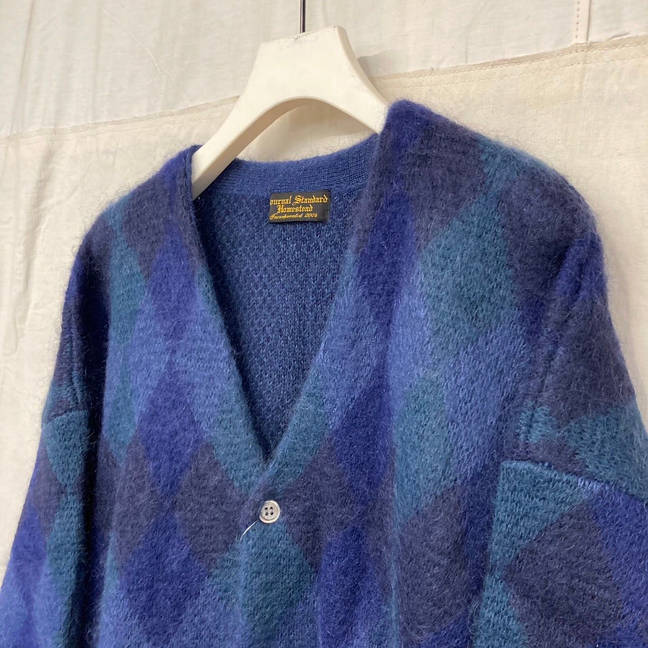 JS.HOMESTEAD ニット 22080470180030 5G KID-MOHAIR WJQ RETRO ARGYLE 
