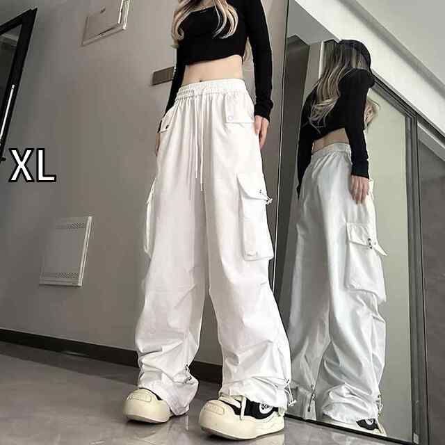 [XL]メンズ ファッション 服 男性用 オシャレ シンプル 大人 かっこいい 大きいサイズ ストリート 紳士服 アメリカン 多機能 フロアレングス ゆったり カジュアル ワイド レッグ パンツ ドレ