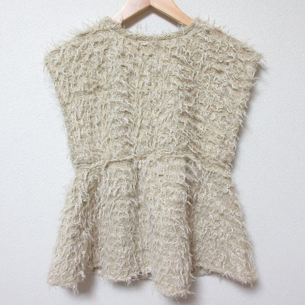 未使用 24AW Eaphi エフィ FLUFFY PEPLUM VEST 2WAY シャギー ペプラム
