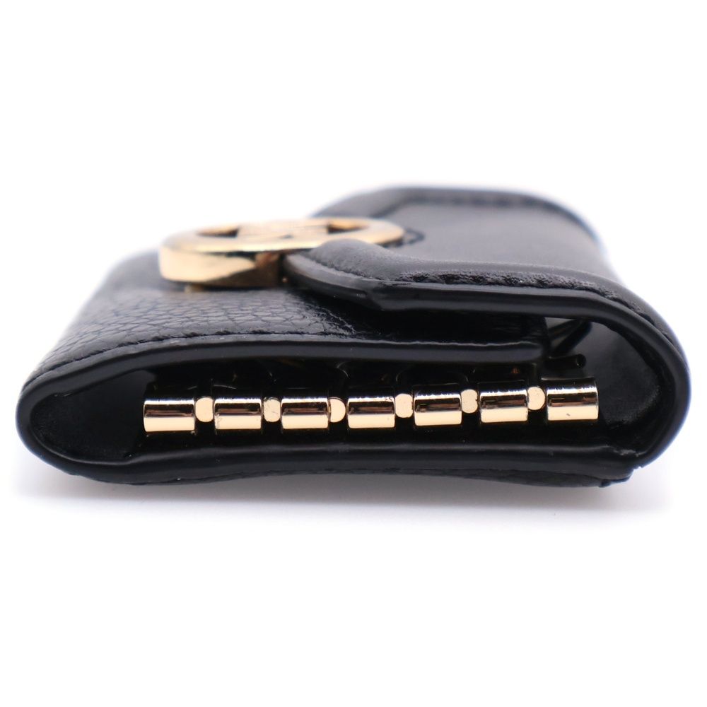 MICHAEL KORS ブラックレザーキーケース マイケルコース キーケース レディース ブラック MICHAEL KORS