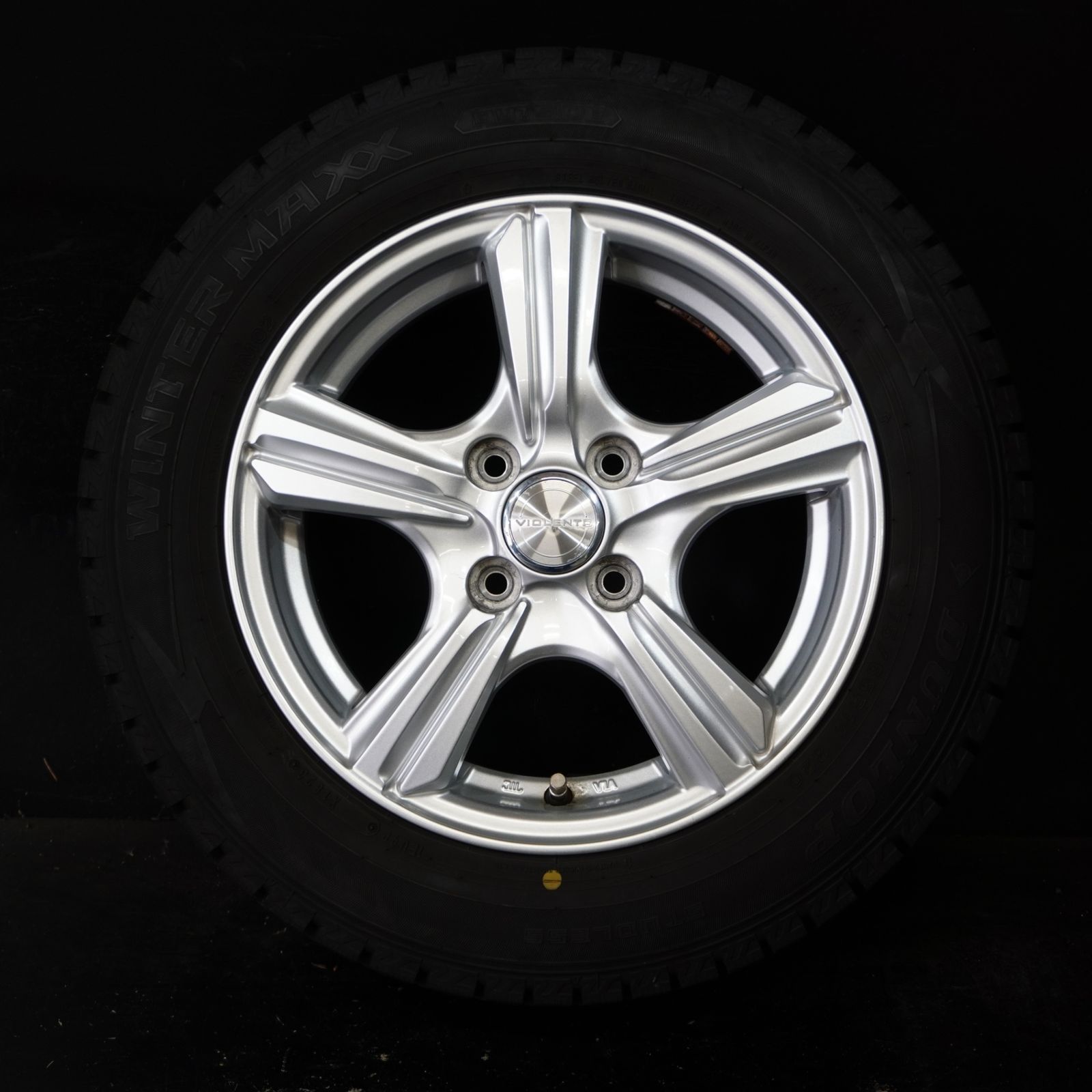 23年製 バリ山 ダンロップ WINTER MAXX WM02 VIOLENTO 175 65R14 5.5J 50 100 4H 4本 スタッドレス フィット ヴィッツ キューブ等 FFCRYSTALESIA_COM
