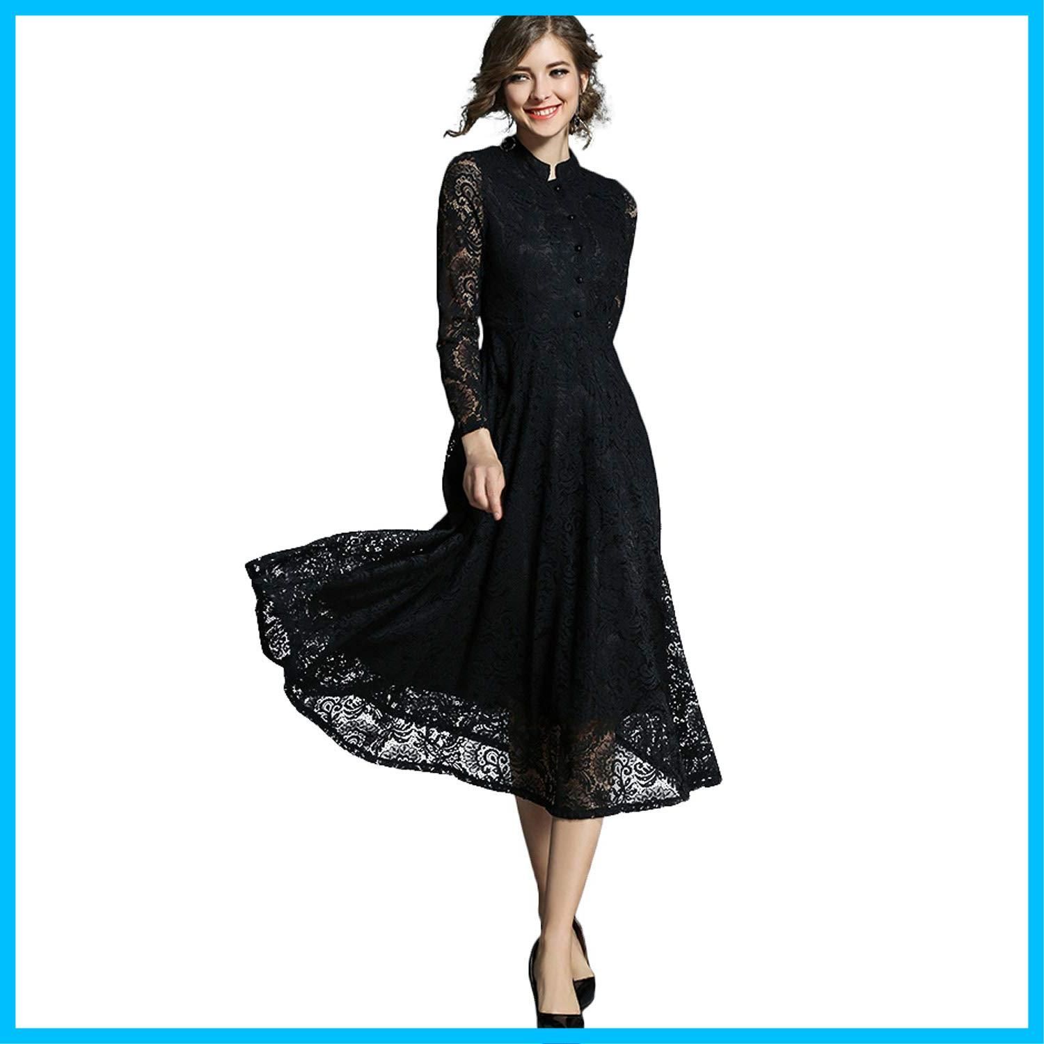 【新着商品】レースワンピース ロングドレス 春 秋冬 長袖 マキシワンピース Aライン 総レース パーティードレス 20代 結婚式 30代 ドレス ワンピース 40代 五色展開 50代 （イノ）