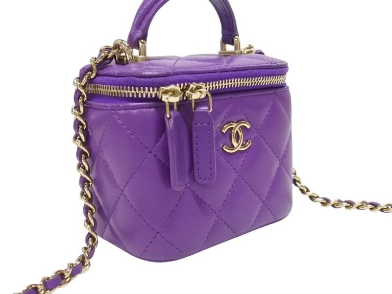 極美品 CHANEL シャネル バニティ チェーンショルダーバッグ