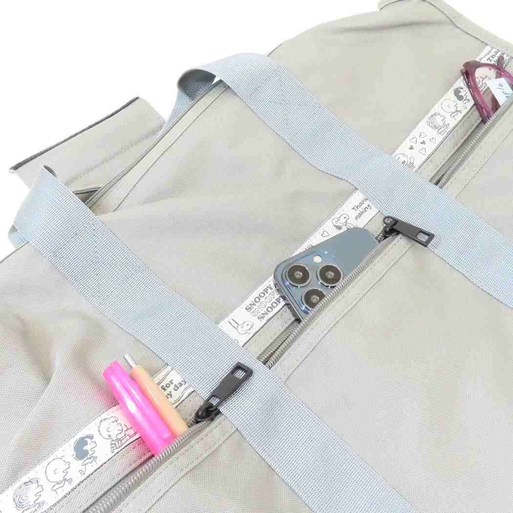 スヌーピー 旅行かばん ボストンバッグ VINTAGE LGY ピーナッツ マリモクラフト 大容量バッグ トラベル 撥水 キャラクター グッズ DECORATOM_COM_BR