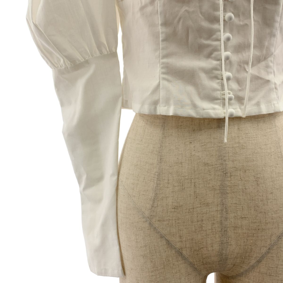 【美品】  MALION vintage / マリオンヴィンテージ | puff sleeve blouse コットン パフスリーブ ブラウス | F | ホワイト | レディース 美品】 MALION vintage / マリオンヴィンテージ | puff sleeve blouse
