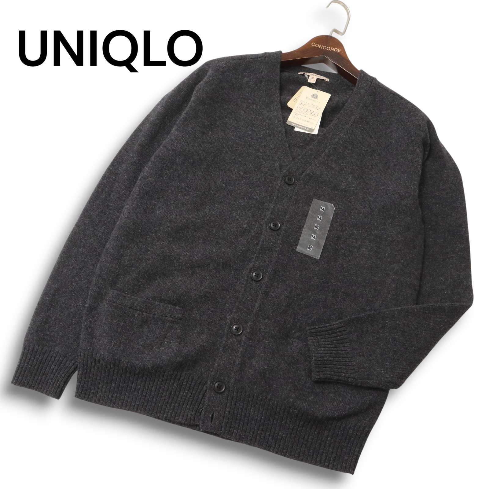 新品 未使用】 UNIQLO ユニクロ ウール100％ ラム Vネック ニット 