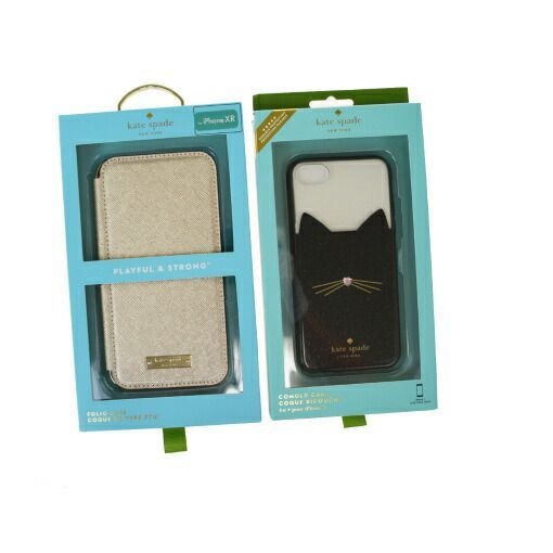 驚きの破格値，豊富な 【中古】 ケイト・スペード(Kate Spade) 2点セット レザー 手帳型/カード入れ付きケース iPhone 7 対応 ゴールド 08GB351 その他