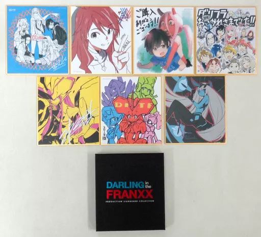 紙製品 キャラクター 集合 スタッフ描き下ろしミニ色紙セット 7枚組 Blu-ray|DVD ダーリン イン ザ フランキス 第5～8巻 アニプレックス連動