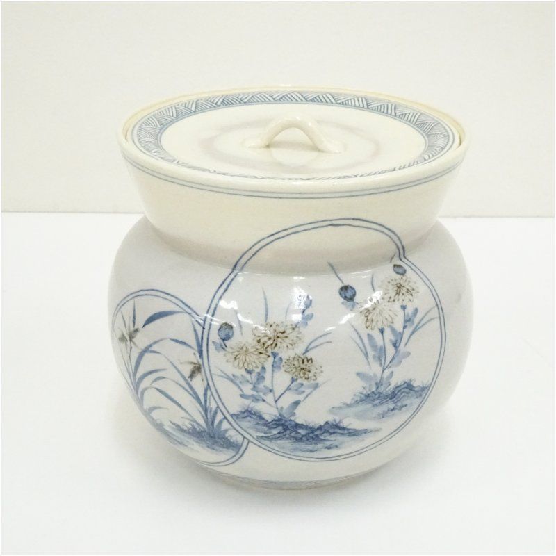 尾戸焼 土居博幸造 窓絵水指 共箱 水指し 茶道 茶道具 おしゃれ 水差し 抹茶 インテリア 茶器 水器 お茶 骨董 茶会