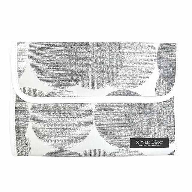 COLORFUL CANDY STYLE 新品   マルチケース 母子手帳ケース ジャバラタイプ ラウンドリズム ドット グレー シンプル マルチケース 母子手帳ケース カバー ブランド ジャバラ おしゃれ シンプル 2人分 二人用 2人用 大きめ