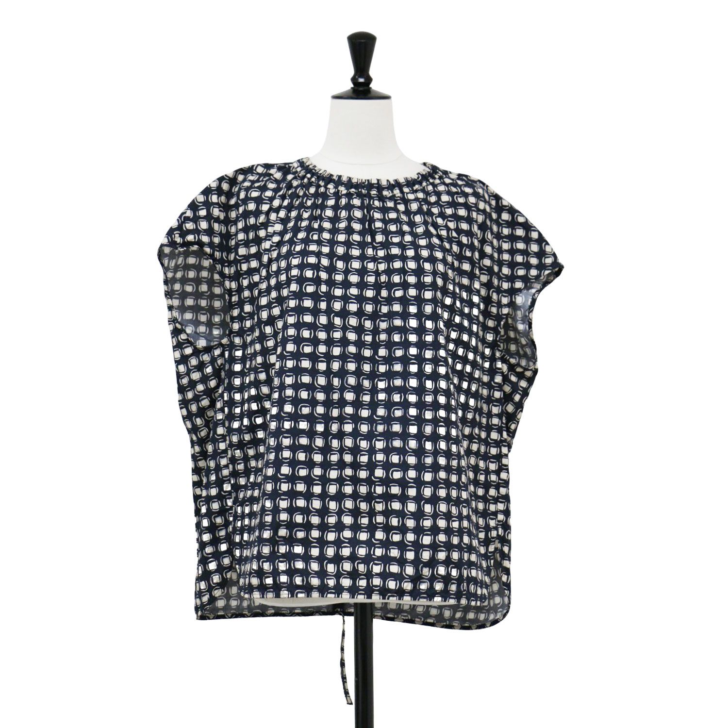 S Max Mara エス マックスマーラ ブラウス ネイビー系 紺 サイズ:FREE 
