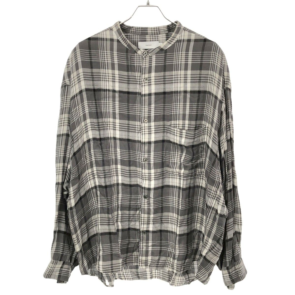 Graphpaper グラフペーパー 20AW Tencel Check Band Collar Big Shirt 