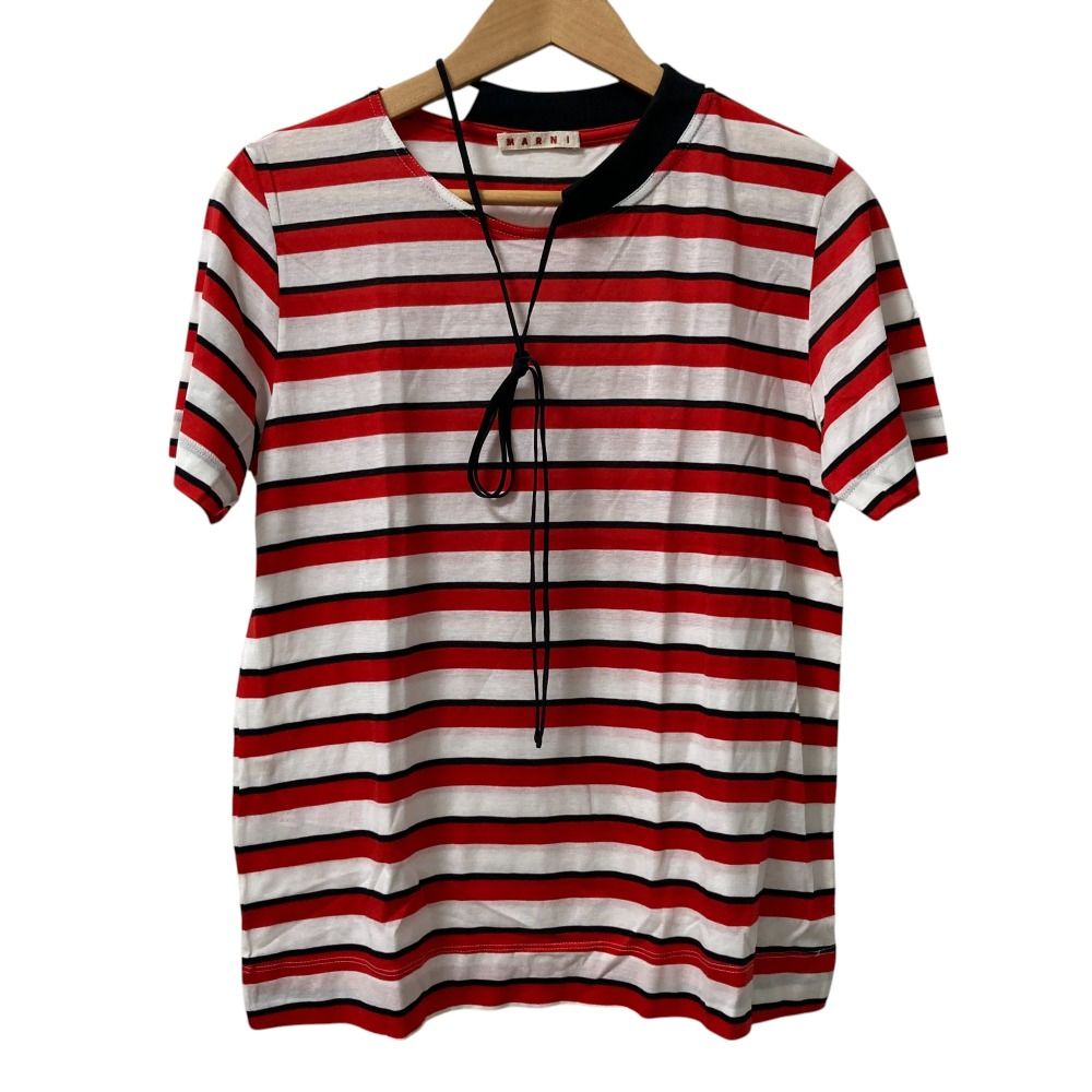 美品 MARNI マルニ ボーダー柄 半袖 カットソー Tシャツ サイズ