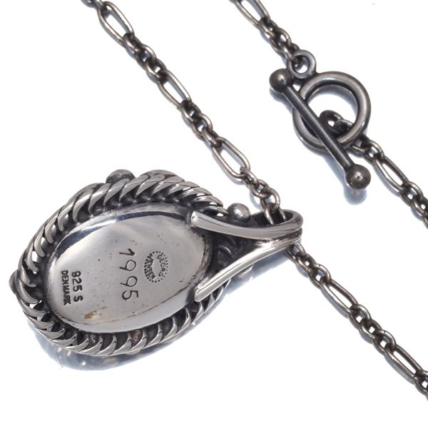 【美品】ジョージジェンセン ネックレス 琥珀 ヘリテージ 1995年 美品】ジョージジェンセン ネックレス 琥珀 ヘリテージ 1995年