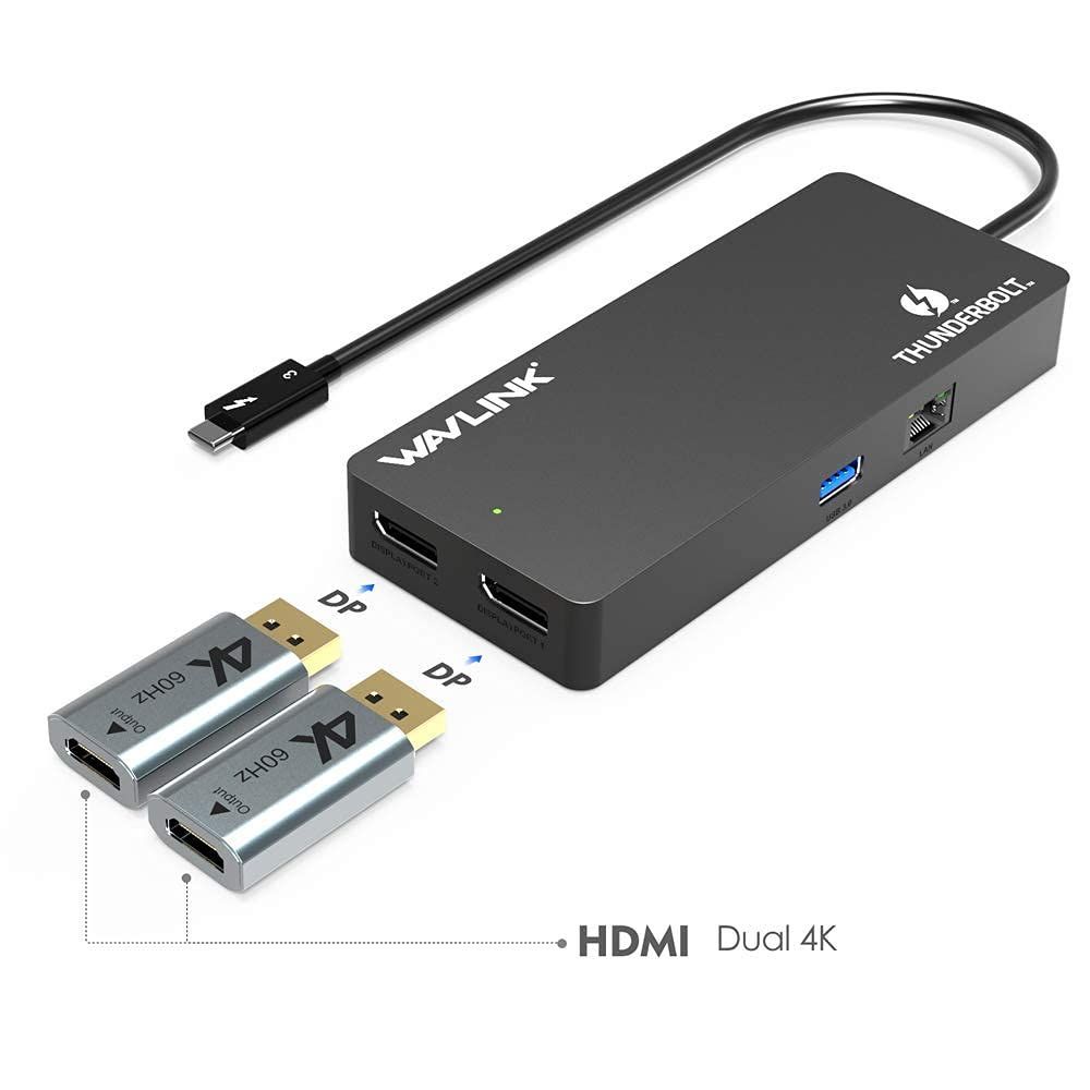 ディスプレイ出力|2×DP出力ポート|THB3 USB-Cポート|USB3.0 4K|最大5K ドッキングステーション|デュアル Aポート|ギガビットイーサネットポート搭載 Windows11|10及びその以降 Mac Dock OS Mini 3 10.X及