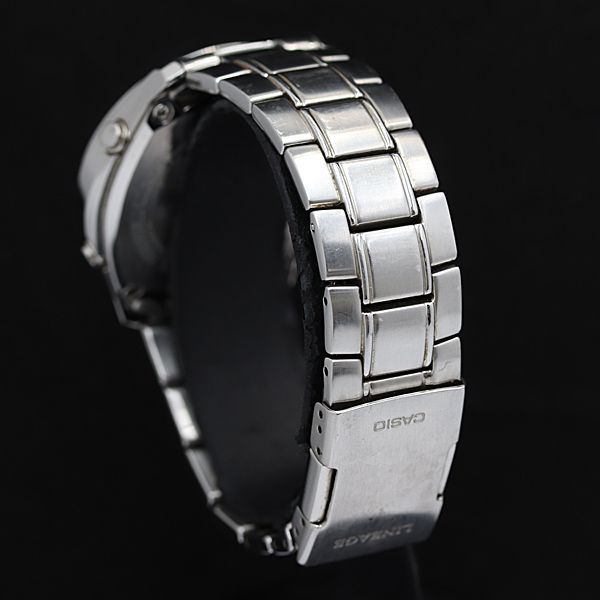 カシオ リニエージ LCW-M100 ラウンド 黒アナデジ文字盤 電波ソーラー