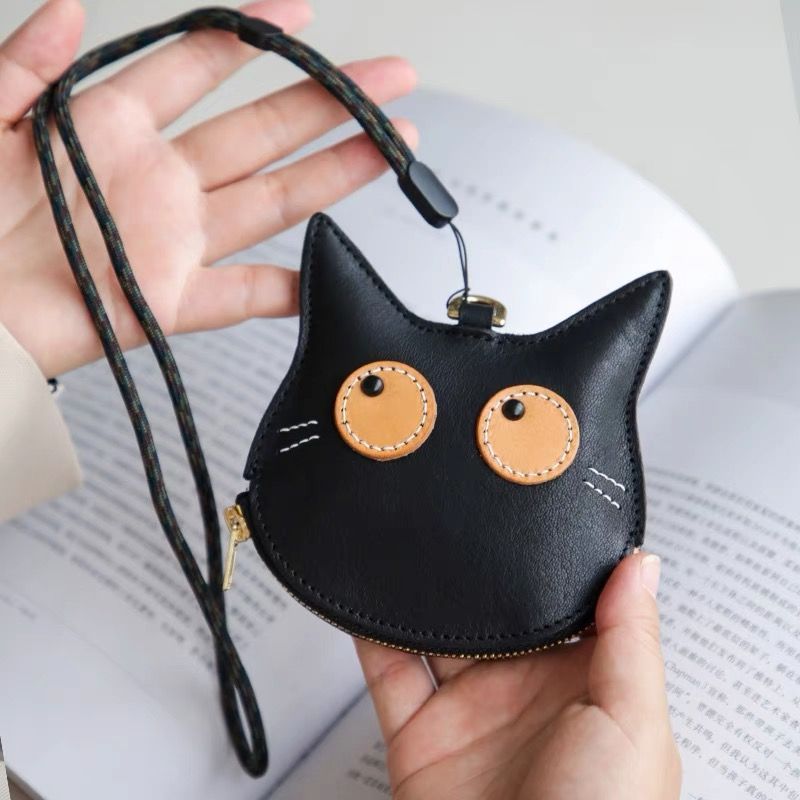 レトロポップなBOXコインケース付き 財布 ネコ 猫雑貨