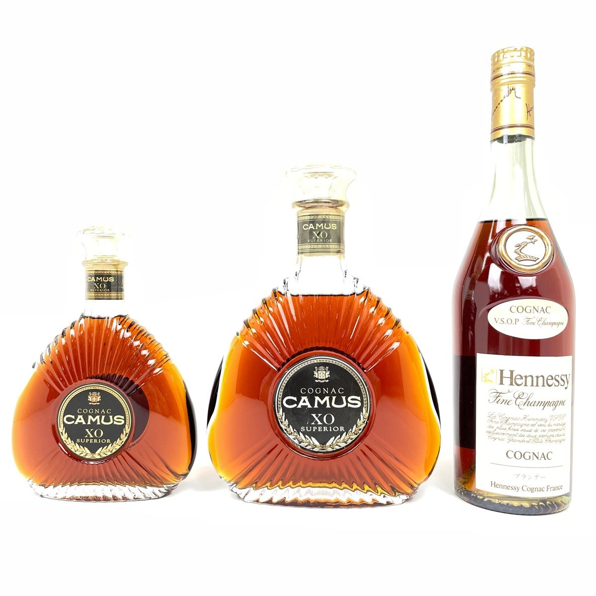 3本 カミュ ヘネシー コニャック 700ml ブランデー セット 古酒