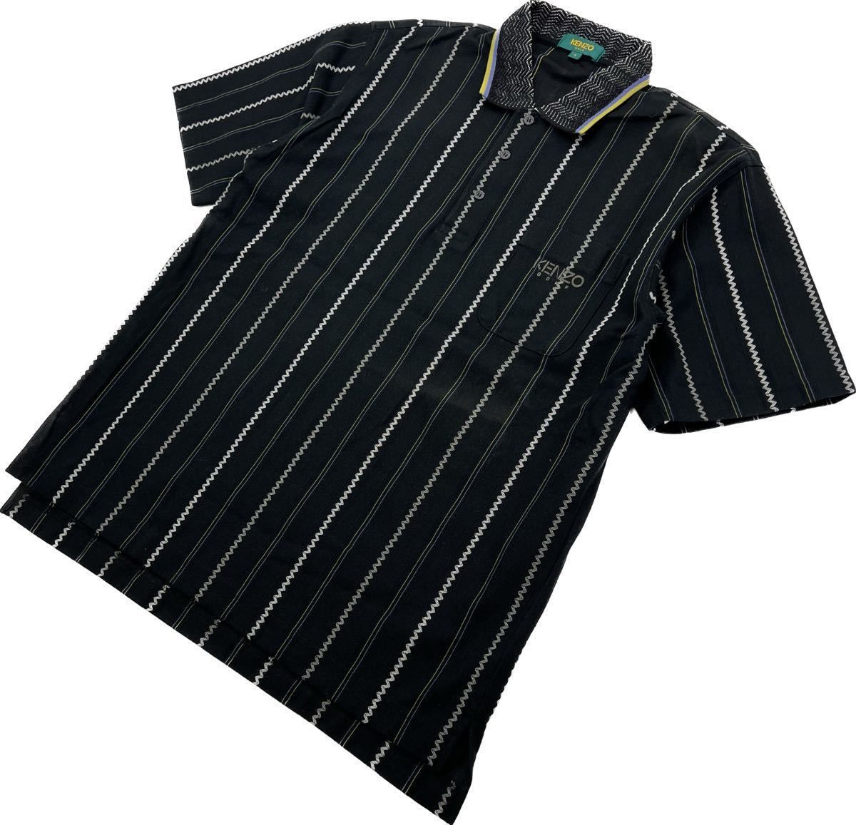 KENZO GOLF ☆ 他にないデザイン◎ ストライプ 半袖 ポロシャツ KENZO GOLF ☆ 他にないデザイン◎ ストライプ 半袖 ポロシャツ