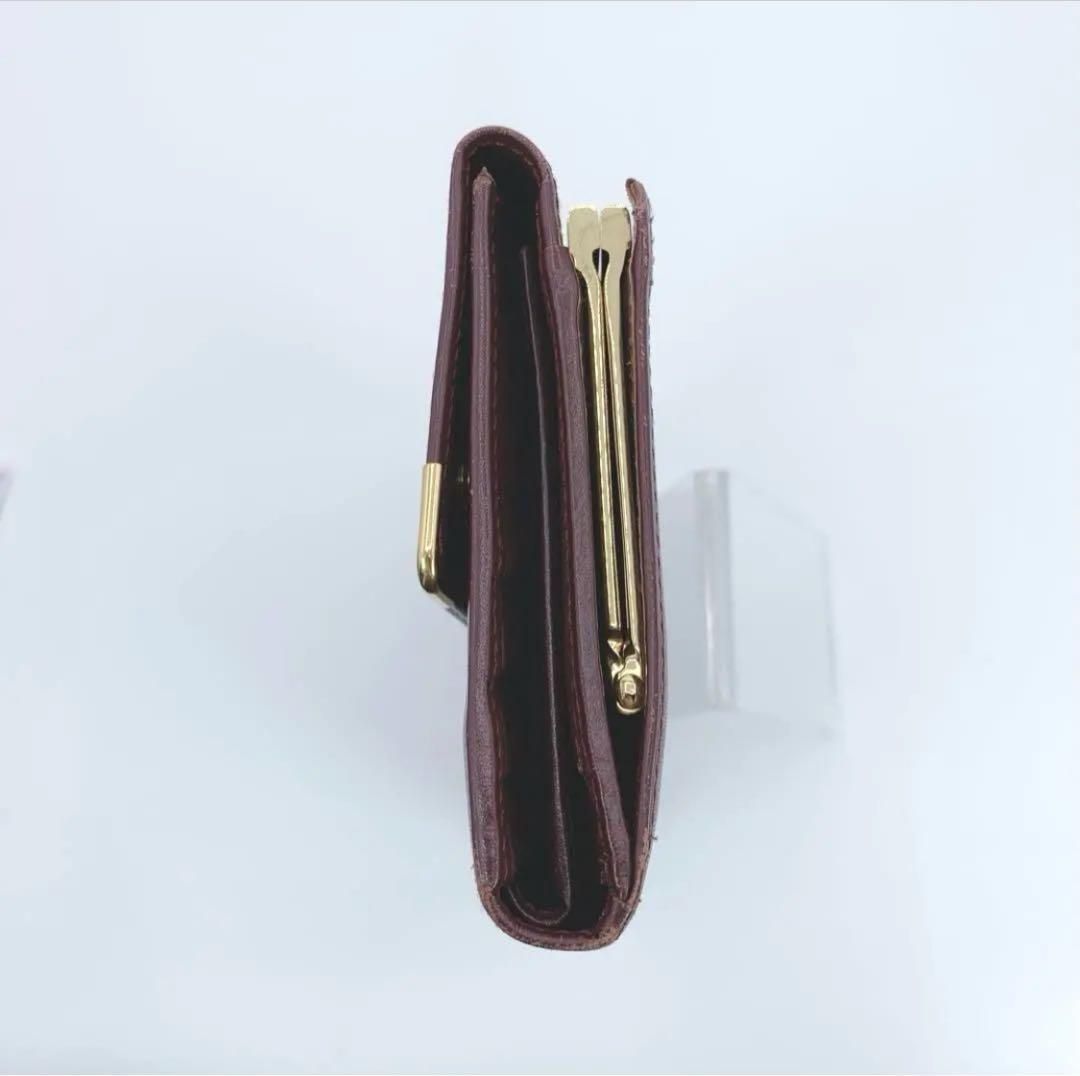Cartier カルティエ 長財布 財布 ボルドー がま口 レディース