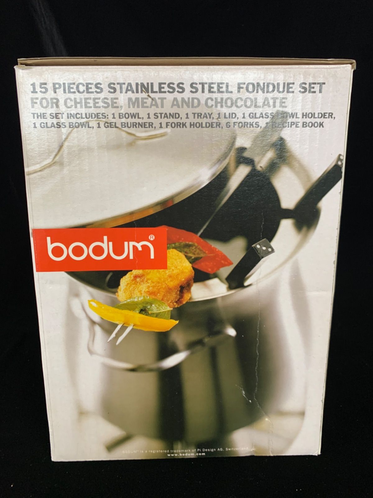 希少 廃番 未使用 ボダム フォンデュセット 18-8ステンレス 箱入り