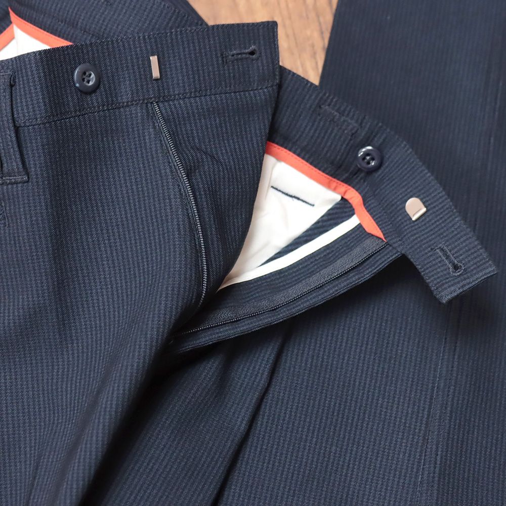  秋冬 85 cm 裏起毛ノータックパンツ 千鳥格子 ストレッチ ウォッシャブル ゴルフ カジュアル ウエスト伸縮 メンズ グリーンクラブ 紺 ネイビー mb 379 スラックス パンツ