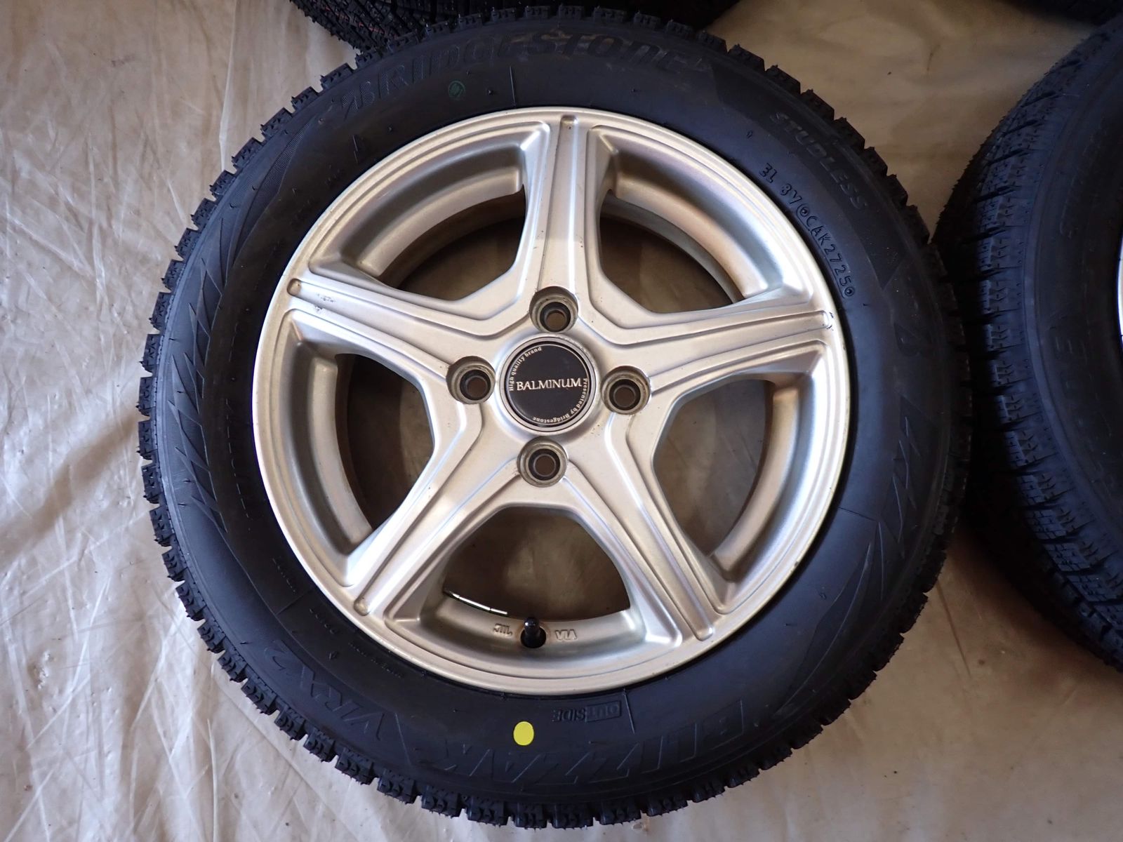 冬 製 4本SET 会社宛 155 65R14×4.5J 75Q ブリヂストン ブリザック VRX2 アルミ N-BOX デイズ サクラ タント NO D6166 TRITUETUBI_COM