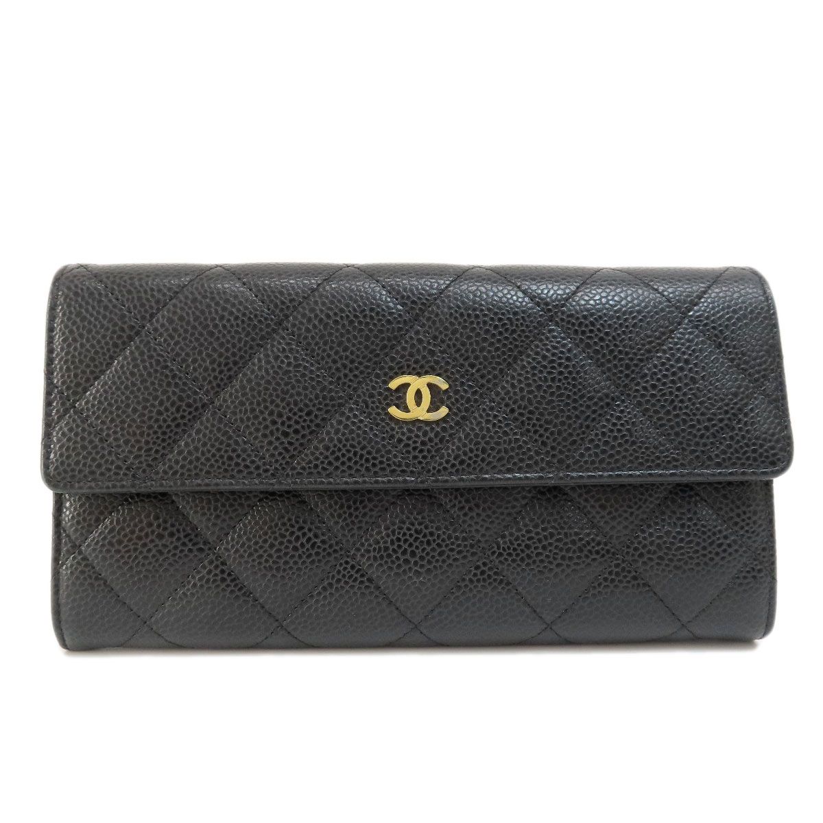 CHANEL シャネル マトラッセ ココマーク ゴールド金具 長財布（小銭 ...