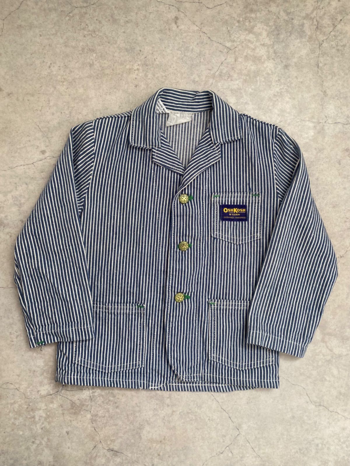 本物保証，高品質 【Size110】vintage Oshkosh  デニムジャケット US古着 オシュコシュ ヴィンテージ ヒッコリー Gジャン・デニムジャケット