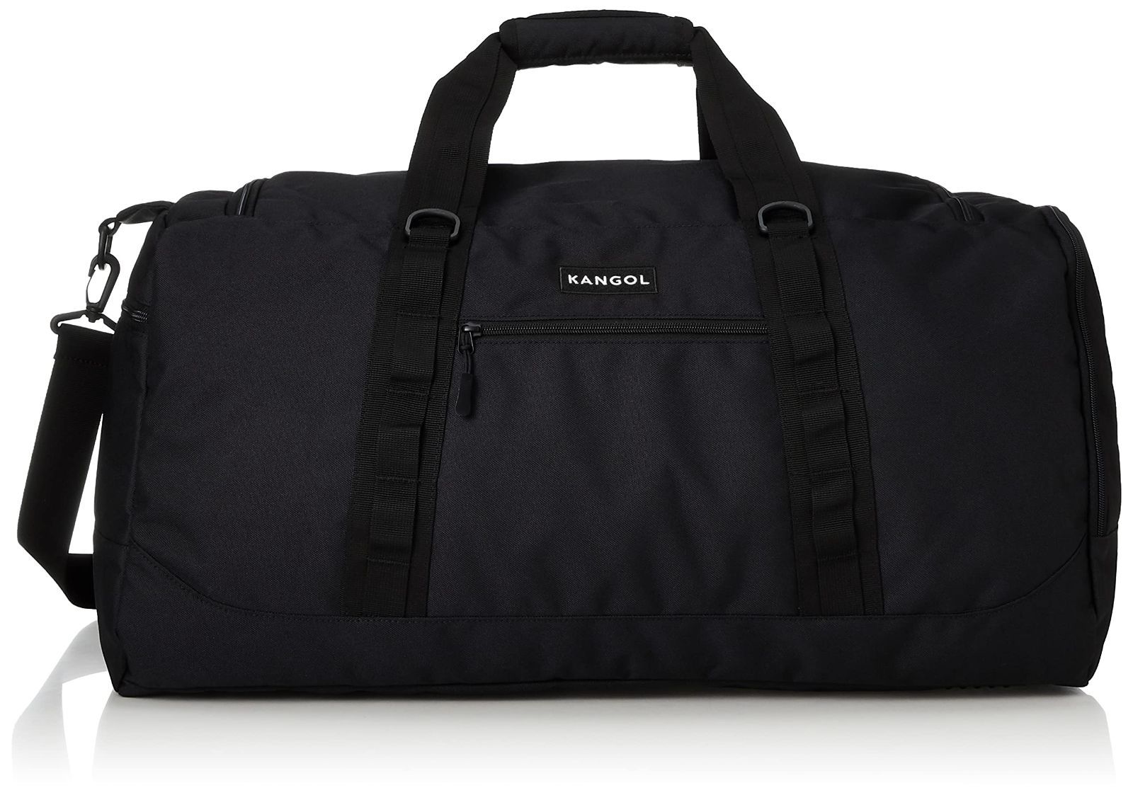 Color ブラック カンゴール ボストンバッグ KANGOLボックスロゴ 軽量 ダブルフェイス 2WAY シューズ収納ルームあり 約50L ブラック