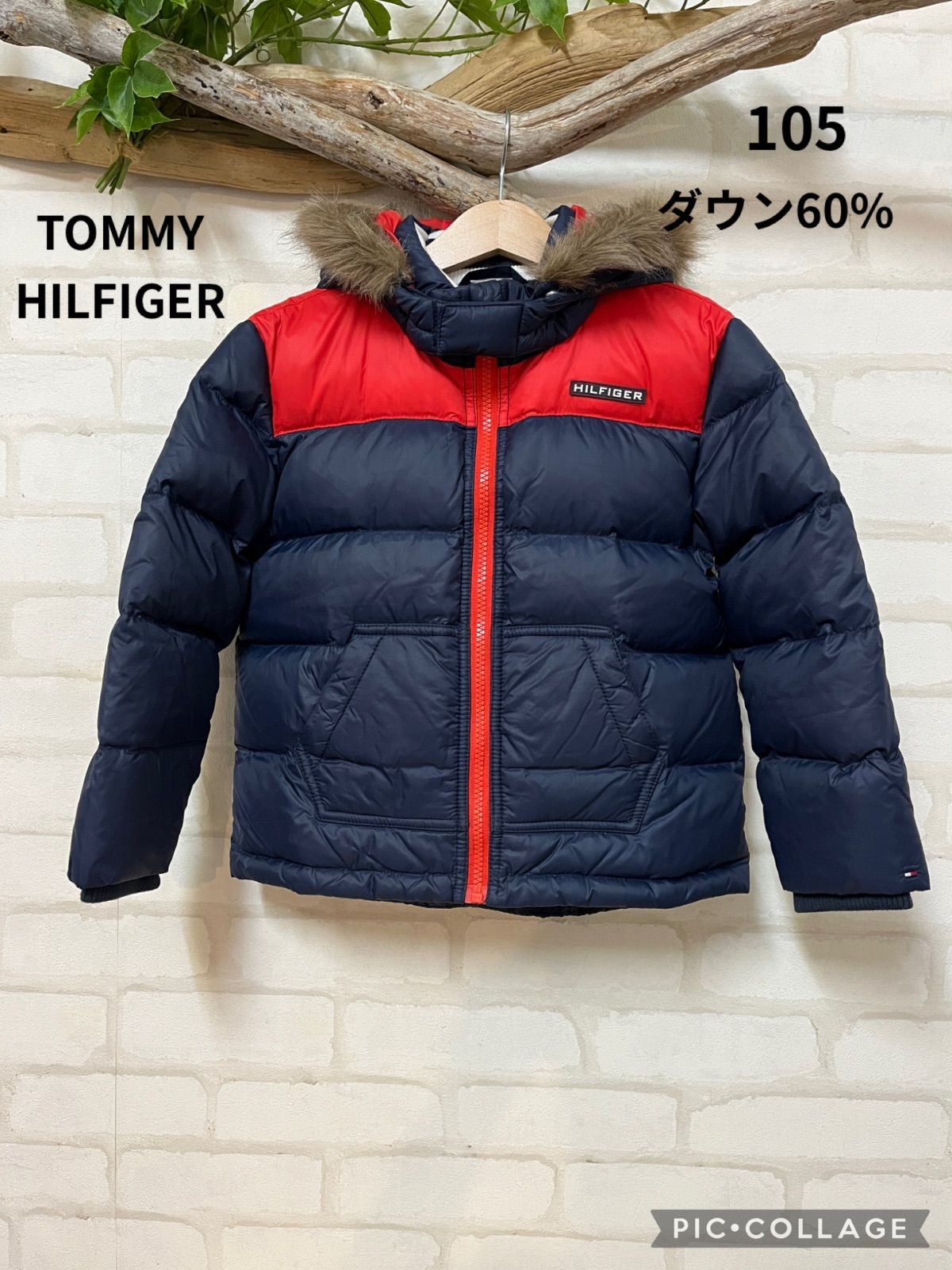 124 子供服 ブランド トミーヒルフィガー アウター ダウン60％ 105㎝ TOMMY HILFIGER おしゃれ スキー スノボー